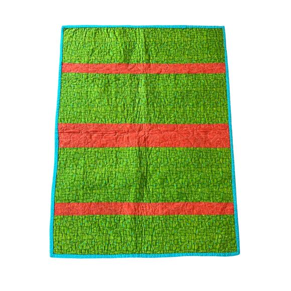 Handmade Small Quilt 45” X 34” Please REVIEW Pictures and Read Descritopn - Picture 2 of 8